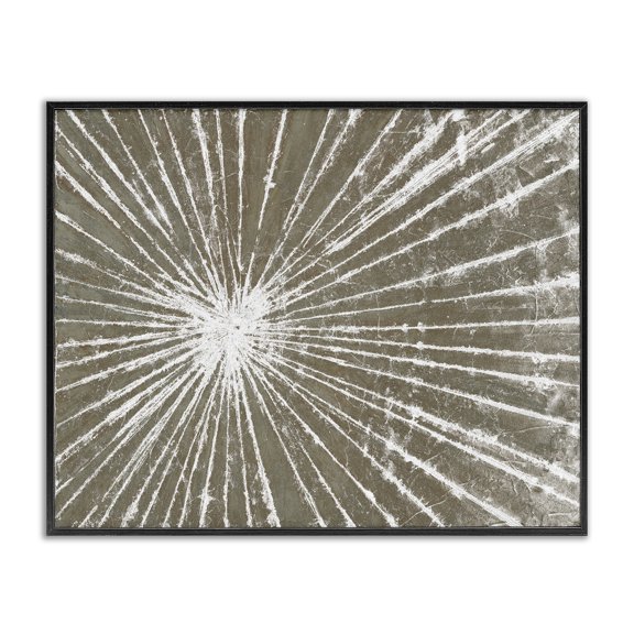 Stupell Industries Glam Industrial Distressed Line Burst Brown Black Framed Giclee Art, 14 x 11, by Studio W