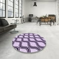 thumbnail image 3 of Ahgly Company Indoor Round Patterned Rebecca Purple Area Rugs, 8' Round, 3 of 6