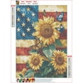 thumbnail image 2 of HsdsBebe Independence Day DIY Diamond Art Painting Kit, Sunflower Art Craft Gem Painting Adult and Children DIY Full Round 5D Diamond Drill Kit, 2 of 6