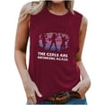 thumbnail image 1 of Camiseta Sin Mangas Para Mujer, Sin Mangas, Con Estampado Informal, Cuello Redondo, Camiseta Suelta Odeerbi ODB159130, 1 of 5