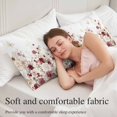 thumbnail image 5 of Red Spring Floral Body Pillow Covers 20"x54", Elegant Pastoral Flowers Watercolor Soft Brushed Microfiber Breathable Throw Pillow Covers, Pillowcase with Zipper for Couch Sofa Bedroom Living Room, 5 of 9