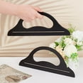 thumbnail image 3 of Black Bag Handles 11inch Wood Purse Handles D-Shaped Bag Handles Handmade Bag Handles Replacement Accessories for Canvas Crochet Beach Bags Handbags Making, 3 of 6