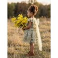 thumbnail image 2 of 2Bunnies Girls' 2T-6yr Floral Embroidered Tulle Strap Flutter Sleeve Girl Dress, 2 of 6