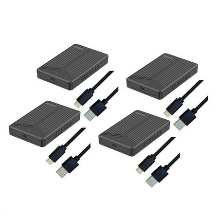 4X USB 3.1 Mobile Hard Disk Box 2.5 Inch Hard Disk Box SSD Enclosure Support 15mm Hard Drive for Computer Notebook,black