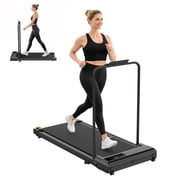 Alvantor 2.5HP Walking Pad Treadmill, Manual Incline Under Desk Treadmill with Shock Absorption for Small Apartments, Black