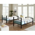 thumbnail image 5 of Powell Kalmia Heavy Metal Kid's Twin over Twin Convertible Bunk Bed with Built-In Ladder, Black, 5 of 13
