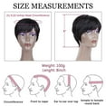 thumbnail image 5 of QUEENTAS 9" Human Hair Wig Short Wigs for Women Glueless Wigs Human Hair Black Wigs Pixie Cut Wigs with Bangs, 5 of 7