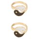 thumbnail image 1 of 2pcs Creative Yin Yang Trigrams Finger Ring Alloy Ring Opening Adjustable Ring, 1 of 4