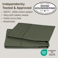 thumbnail image 2 of California Design Den Pillow Cases Standaard Set of 2 - 400 Thread Count, 100% Cotton, Soft Sateen, Fits both Standard / Queen Pillows - Forest Green, 2 of 8