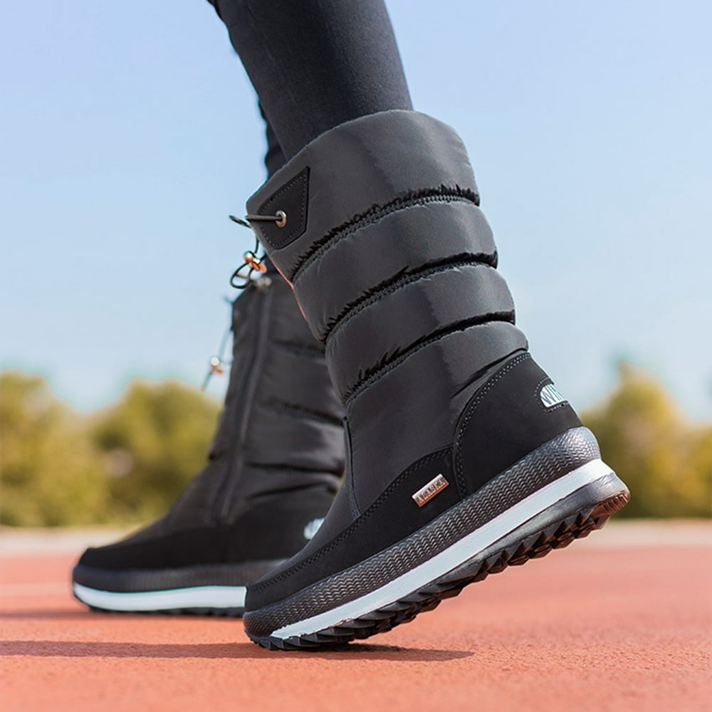 Women Mid Boots Shoes Non-Slip Winter Snow Boots Ladies Footwear