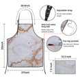 thumbnail image 3 of White Rose Gold Marble Pattern Apron-Garden Aprons for Women with Pockets-Cotton Linen Waterproof Kitchen Cooking Gardening Aprons Adjustable for Kitchen,Cooking,BBQ and Salon 33x27 Inch, 3 of 7