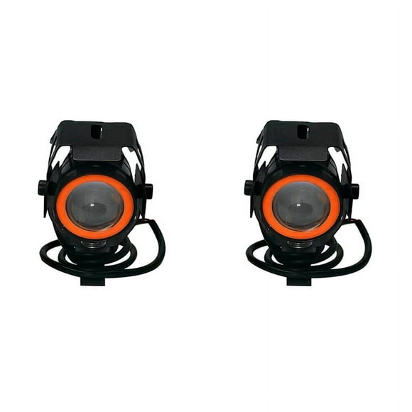 2X U7 Scooter Électrique Projecteur LED Yeux d'Ange Clignotants Lumière LED pour Moto Scooter Électrique Remodelage A