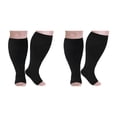 thumbnail image 1 of Calcetines de compresión Qarigey pantorrilla ancha multicolor 2Conjunto Negro/Puntera 6XL, 1 of 6