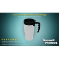 thumbnail image 2 of 14 oz. Insulated Plastic Travel Mugs - 10 pack - White, 2 of 5