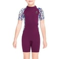 thumbnail image 1 of Naiovety DIVE SAIL Pantalones cortos de manga corta Traje de neopreno Deportes transpirables Pieles de buceo Niñas Surf Cool Body Feeling Niños Snorkel Deportes acuáticos Púrpura XXL Naiovety OD003676-05, 1 of 6