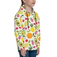 thumbnail image 3 of Kdxio Avocado And Pineapple Pattern Boys Athletic Unisex Boys Girls Hoodie with Pocket Sweatshirts-Medium, 3 of 6
