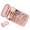 Rose Pink (Single Pack), variant on Professional Makeup Brush Travel Case, Waterproof Vegan Leather Cosmetic Pouch for Vanity and Toiletry Storage, Slim Portable Makeup Tool Organizer, Desert Rose