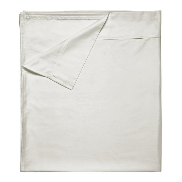 Flat Sheet Only Twin Size Soft & Durable, 100 Cotton, 400 Thread Count