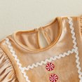thumbnail image 6 of Cjfdfy Newborn Baby Girls Christmas Outfit Romper Dress Santa Claus Gingerbread Man Embroidery Long Sleeve Velvet Bodysuit With Headband Christmas Holiday Outfit 0-18M, 6 of 9