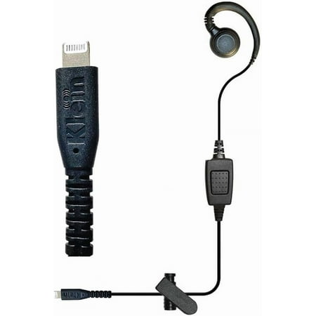 Klein 1-Wire C-Ring PTT Earpiece with Lightning Connector for iPhone, 1 Count