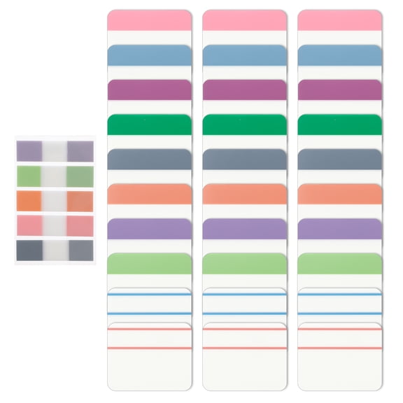 sixwipe 900 Pcs Sticky Book Tabs, Colored Book Sticky Tabs for Notebooks, Book Annotation Tabs Kit Writable Repositionable Page Markers Bible Tabs for Office Supplie