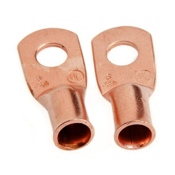 Forney 60091 Cable Lug, #6 Wire, Copper, 2/CD