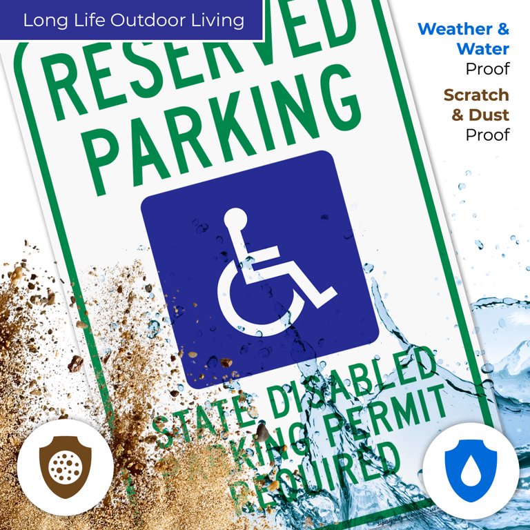 Washington Handicap Parking Sign, Reserved Parking State