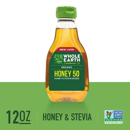 Whole Earth Sweetener Organic Honey and Organic Stevia Blend, 12