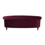 3 Piece La Rosa Chesterfield Tufted Velvet Sofa Set in Burgundy Red