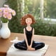 thumbnail image 4 of Figurina Black Girl Legged, Home Decor Figurine Living Room, Display Cabinet, Figurina Estatua Decorativa, Estatua Blanca, Estatua Colgada, Metal Frame, Wooden Base, For Bedroom, 4 of 7