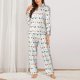 thumbnail image 2 of Balery Happy Graduation Conjunto de Pijama con Estampado para Mujer, Conjunto de Dos Piezas con Manga Larga, Ropa de Dormir Suave con Bolsillos, Pijamas Cómodos-XX-Large, 2 of 7