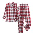 thumbnail image 4 of zaveiop Women Flannel Pajamas Set - Long Sleeve Top and Bottom - Ladies Lightweight Flannel PJs (Red2, XL), 4 of 4