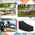 thumbnail image 6 of COVERS&ALL Chaise Lounge Cover, Chair Couch Sofa Protector, Patio Pool Garden Lawn Furniture, with Air Vents & Drawstrings, 12 Oz Waterproof, UV & Weather Resistant (82" W x 57" D x 32" H, Black), 6 of 7