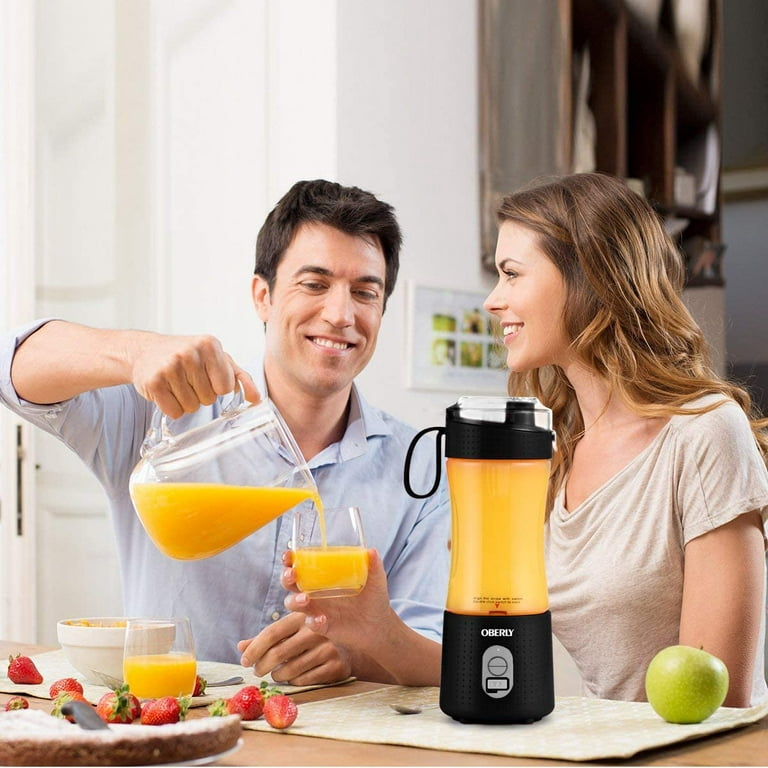 teenagere Fortælle nødvendig Best Portable Blender for Shakes and Smoothies, Upgraded Personal Blender  for Protein with USB Rechargeable, Crush Ice, Frozen Fruit and Drinks, 13oz  Mini Travel Cup - Walmart.com