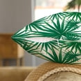 thumbnail image 4 of Summer Tropical Pillow Covers 18x18, Tropical Pillow Covers 18x18 Outdoor, Palm Leaf Plant Print Green Colored Throw Pillows Cases Hawaiian Decorative Square Linen for Home Couch Sofa Decor, 4 of 6