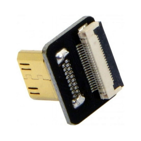 Xiwai Adapter CYFPV Mini HDMI Type C Male Connector Up Angled 90 Degree for FPV HDTV Multicopter Aerial Photography