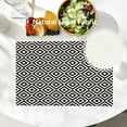thumbnail image 2 of Black White Diamonds Placemats,Modern Geometric Art Texture Textile Washable Linen Table Mats for Kitchen Table Double Insulation Decor Dining Set Indoor Outdoor 12X18 in Set of 4, 2 of 6