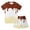 Brown, variant on Toddler Boys Girls 2 Piece Outfits Short Sleeve Kids Ice Cream Drip Print T-Shirt and Shorts Set Summer Cool Clothes Sets Cute Cartoon Vacation Clothing Cute Outfits