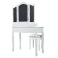 thumbnail image 6 of Makeup Vanity Table with Mirror, Wooden Dresser With Stool & 4 Drawers, 6 of 9