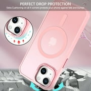 BENTOBEN Case for iphone 13/ iphone 14, 6.1 inch Slim Translucent Matte Magnetic Shockproof Protective Anti Slip Case for iphone 13/14 6.1 Pink
