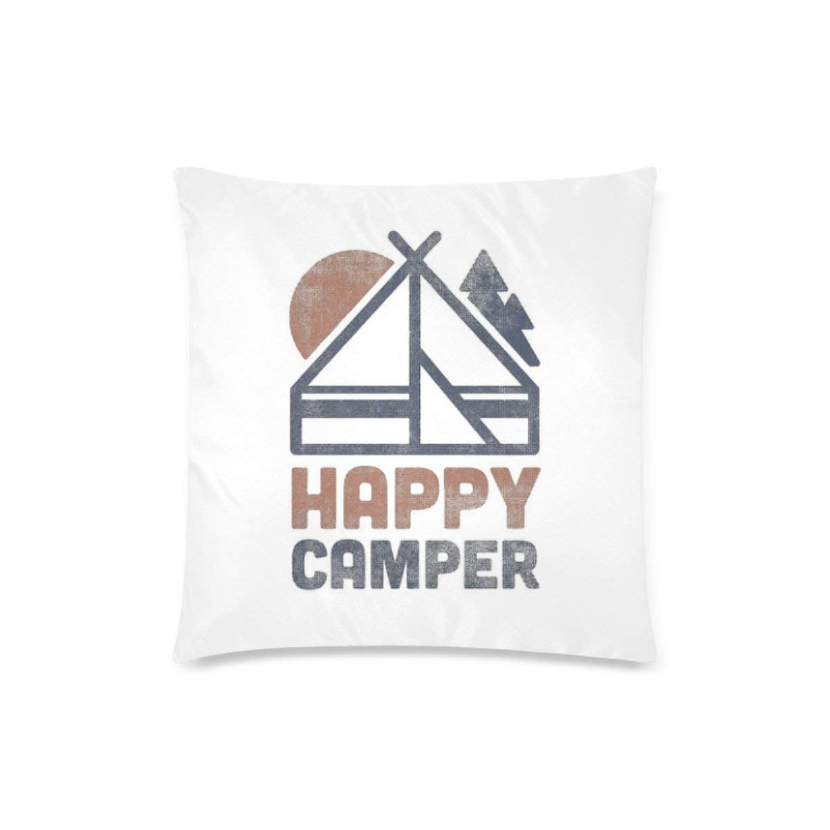 ARTJIA Happy Camper Deisign Cushion Cases Pillow Cover Two Sides