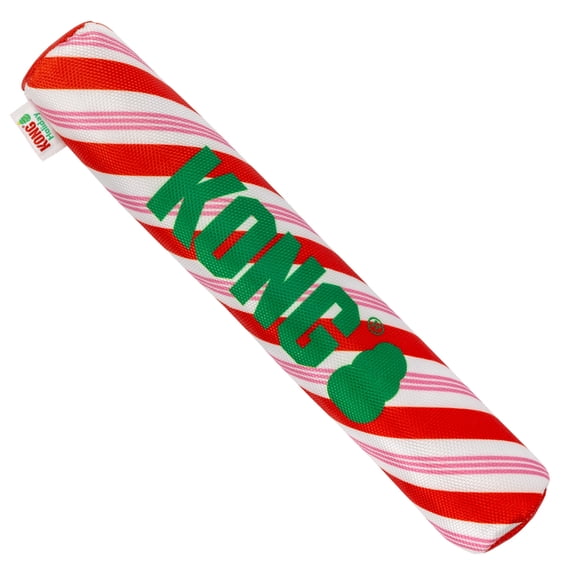 KONG® Holiday Signature Stick Dog Toy, Candy Cane, Medium