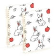 thumbnail image 3 of joogoo Spiral Journal Notebook Rabbit and Apple Hand Draw College Ruled Notebooks 8.3" x 5.7" 1 PC, 3 of 8