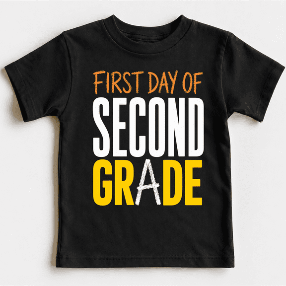 Godmerch Boys Girls First Day of 2nd Grade Back To School Cotton Shirts Graphic Tee
