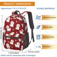 thumbnail image 3 of Maltese and Dog Paw Print Red 17" School Backpacks for Teens,Waterproof Oxford Fabric,S-Shape Padded Straps for School,Travel,Hiking,Camping, 3 of 6