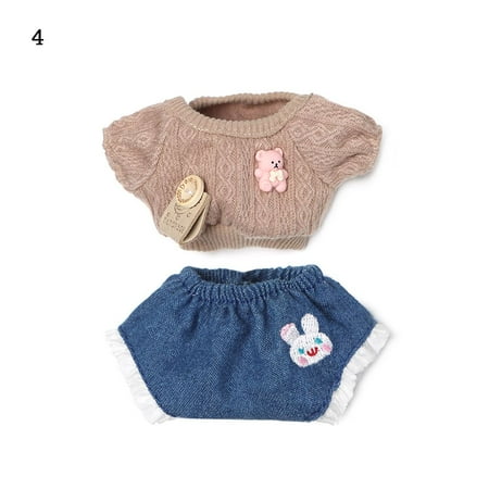 

Fashion Shorts Accessories Gift Toys DIY Knitted Sweater Clothes Dolls Cartoon Sweater Pants Suit 20cm Doll Clothes 4