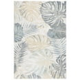 thumbnail image 2 of SAFAVIEH Sarasota Alexa Botanical Indoor/Outdoor Area Rug, Light Green/Ivory, 6'7" x 6'7" Square, 2 of 6