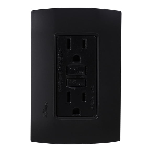 Contacto Duplex Gfci Schneider Electric Negro 15A