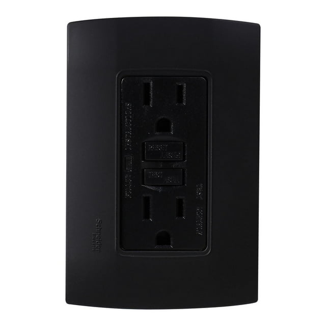 Contacto Duplex Gfci Schneider Electric Negro 15A