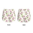 thumbnail image 3 of Rateoe Tulips Flowers Printed 2 in 1 Women's Workout Shorts for Athletic Gym Running Shorts with Phone Pockets-Large, 3 of 7